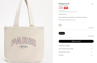 Bolso de estilo shopper Paris por 2.99€