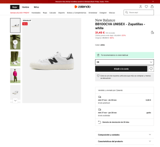 Zapatillas New Balance BB100CVA Mujer por solo 31,45€