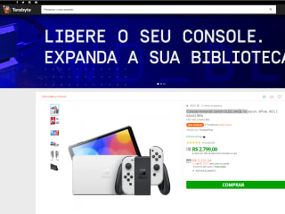 Console da Nintendo, modelo Switch OLED de 64GB - R$ 2.799