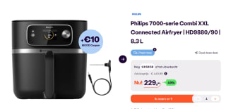 Philips Airfryer Combi Connected 7000 Series - HD9880/90 XXL voor €279 bij Ibood