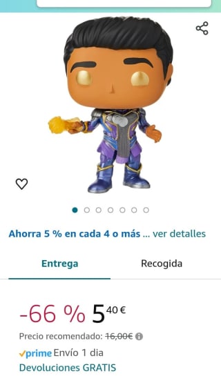 Funko Pop! Marvel: Eternals Kingo por 5,40€.