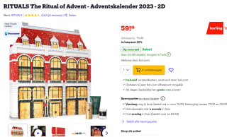 Rituals adventskalender 2023 2D voor €59,99 bij Bol