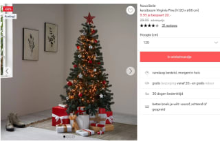 Kerstboom Home Virginia Pine (h120 x ø66 cm) voor €9,95 bij Wehkamp