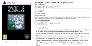 Among Us - Crewmate Edition PS5 voor €6,95 bij Amazon