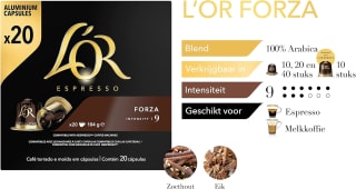 L'OR Koffiecups Forza 200 stuks voor €40,87 bij Amazon