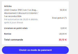 LEGO Creator 3in1 Middeleeuws draak voor €30,10 dmv codes bij CDiscount