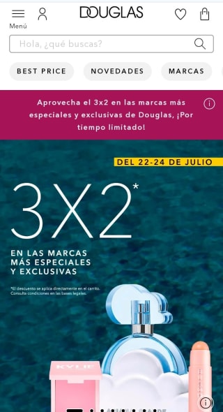 Promoción 3×2 en Douglas.