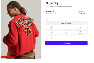 Chaqueta Bomber para Hombre Superdry COLLEGIATE por 46€
