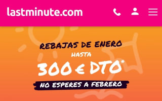 Cupones hasta -300€ en Viajes con Lastminute.