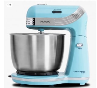 Batidora Amasadora con Bol CECOTEC Cecomixer Easy (250 W - Bol 3 L - Azul) por 39,91€ (27€ usuario nuevo)