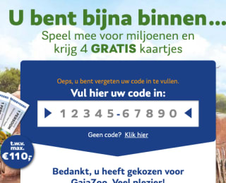 4 dierentuin entreekaarten bij meespelen vriendenloterij voor €14,50