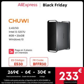 Mini ordenador CHUWI PC CoreBox intel i5-5257U 8GB 256G a 233€