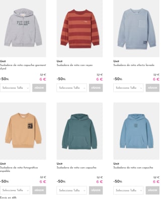 Sudaderas para niños por 6€