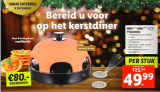 Emerio PO-115984 - Pizzarette - 6 persoons voor €49,99 bij de Lidl