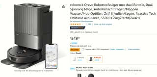 Xiaomi Roborock Q Revo robotstofzuiger met dweilfunctie voor €649 bij Amazon