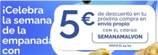 Descuento 5€ y empanadas Gratis en Malvon