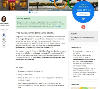 Descuento de hasta 50% desde Travelzoo para estancia 3 días Hôtel Saint-Paul Rive Gauche 4*