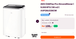 AEG AXP26U338CW mobiele airconditioner voor €199 bij ibood