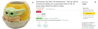 Taza de Café de Cerámica Star Wars The Mandalorian por $228 en Amazon