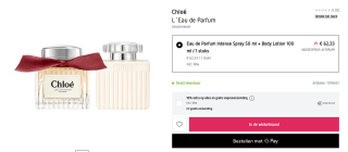 Chloé Signature Gift Set50ML + 100ML Bodylotion voor €62,33 bij Parfumdreams