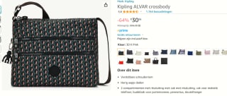 Kipling ALVAR Crossbody - 3D K Pink voor €30,56 bij Amazon