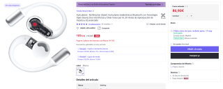 Nothing Ear (Open) Auriculares inalámbricos Bluetooth con Tecnología Open Sound por 86,90€