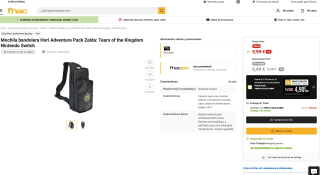 Mochila bandolera Hori Adventure Pack Zelda: Tears of the Kingdom Nintendo Switch por solo 9,99€