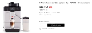 Cafetera Superautomática Melitta Varianza Csp - F570-101 por 579.99€