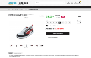 Zapatillas PUMA Rebound V6 Low deportivas por solo 31,99€