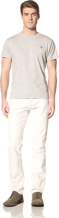Gant Original T-shirt - Mannen - lichtgrijs voor €16,95 bij Amazon