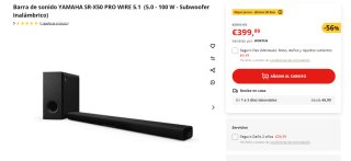 Barra de sonido Yamaha SR-X50 PRO WIRE 5.1 por 399,99€