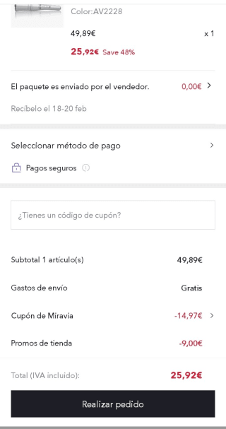 Magic Waves Pro. 33 W, Turmalina por 25,92€.