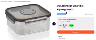 3x LocknLock Smartdial Opbergdoos van 1l voor €9,95 bij Ibood