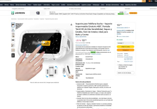 Soporte de Teléfono para Ducha Impermeable Giratorio 480° Pantalla Táctil HD por solo 7,98€