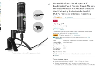Micrófono USB marca moman por 16,43€
