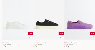 Diverse Heren (canvas) sneakers voor €4,99 bij H&M
