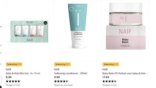 Alle Naïf babyverzorging producten 1+1 gratis bij Wehkamp