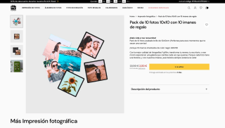 Pack 10 fotos 10x10 con 10 imanes de regalo por tan solo 2€ en Fujifilm
