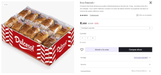 2 Packs de Croissants de Cacao marca Dulcesol envueltos individualmente en formato de 1.6 Kg. por 12.75€