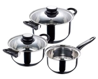 San Ignacio Bateria 5pcs acero inoxidable por 13,99€.