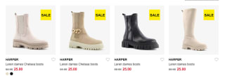Harper leren dames boots voor €25 per paar bij Scapino