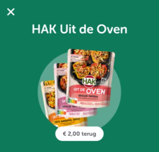 €0,50 verdienen met HAK uit de oven ( Cashback + Allerhande )