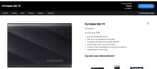 Samsung Portable externe SSD T9 - 4TB voor €159 bij Samsung