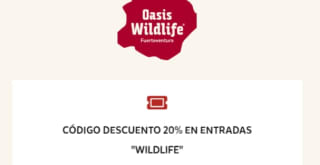 20% descuento en tus entradas Oasis Wildlife