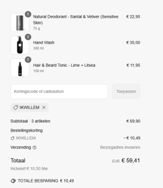 15% korting op je bestelling bij thealphamen