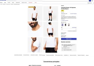 Camiseta Fitness 100 Sportee Hombre a tan solo 3,99€