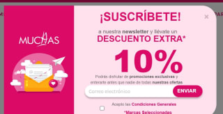 10% descuento para tu primera compra desde muchas