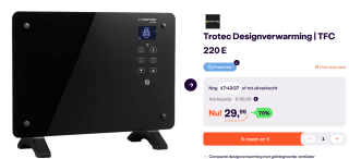 TROTEC Design-verwarming TFC 220 E voor €29,95 bij Ibood
