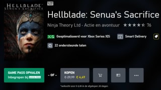 Hellblade: Senua's Sacrifice voor €4,49 in de Xbox store
