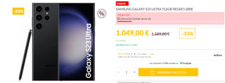 Móvil Samsung Galaxy S23 Ultra de 512GB por 1049€